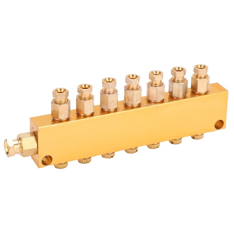 Oil Distributor Adjustable Brass Lube Piston Separator Divider Valve Lubrication