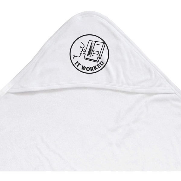 Azeeda 'Blew Into Cartridge and It Worked' Baby Hooded Towel