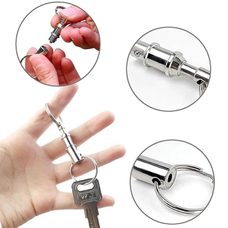 Quick Release Key Ring, Iron Alloy Detachable Keychain, Pull Apart