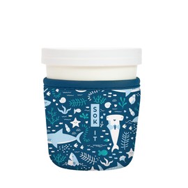 Sok It IceCreamSok Insulated Neoprene Cover (Happy Sharks, Tapered Ice Cream Pints)