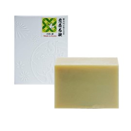 Kyoto Shabonya Facial Wash Soap [Sencha] 3.2 oz (90 g) / Natural Ingredients Only/Moisturizing/EX Virgin Olive Oil/Kyoto Ingredients