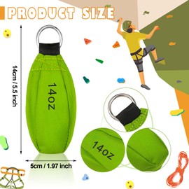 4 Pieces Bulk Throw Weight Bags Multi-Layer Outdoor Throw Weight Bags Arborist Durable Climbing Rope Bag Professional Multi Throw Bag for Tree Rock Spelunking (Green)