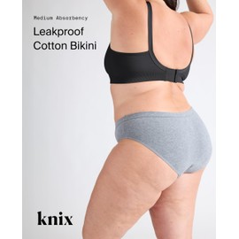 KNIX Leakproof Cotton Bikini - Period Underwear for Women - Machine Washable - Pepper, XXX-Large