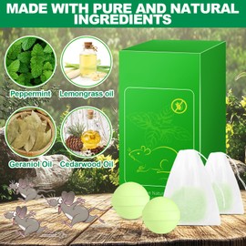 Mouse Rodent Repellent 36 Pack Peppermint Oil for Mice Squirrel Rats Spider Pests Repellent Indoor Outdoor Use, Mice Repellent Mouse Deterrent for Car Engines House Family & Pet Safe