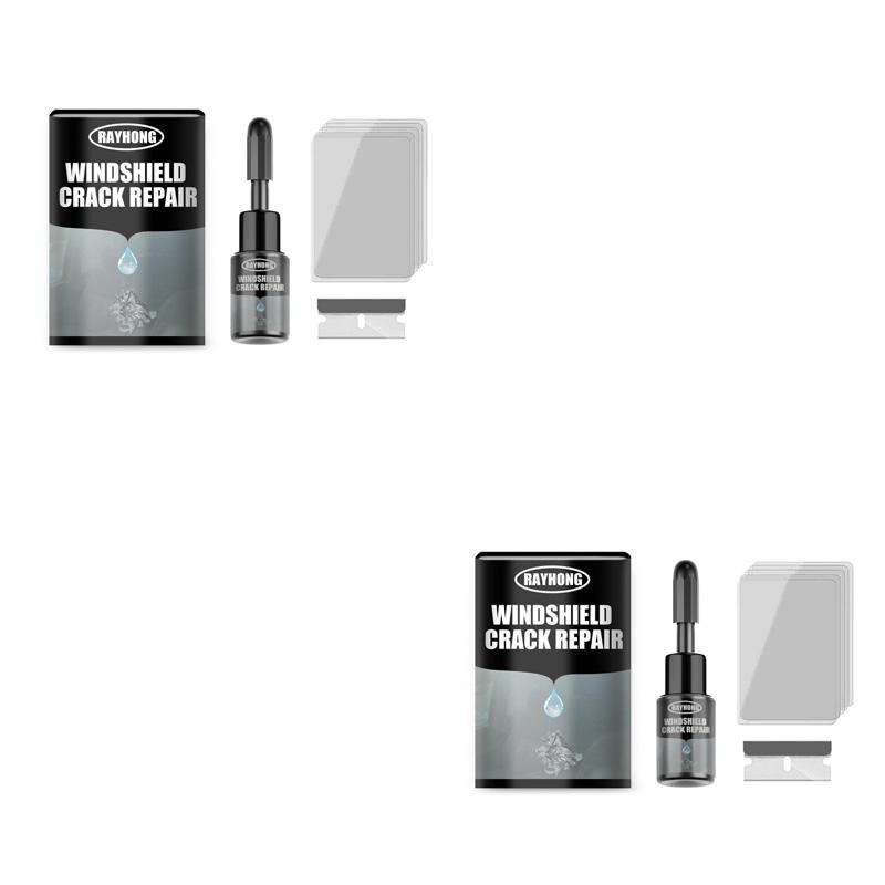 RAYHONG 2pcs Nano Windshield Crack Repair Fluid for Car Window