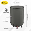 Doppy 53 Gallon Collapsible Rain Barrel, Portable PVC Rainwater Collection