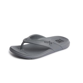 REEF Oasis Men's Flip Flop Sandal, Waterproof, Lightweight & Flexible, Arch Support, Grey, 10