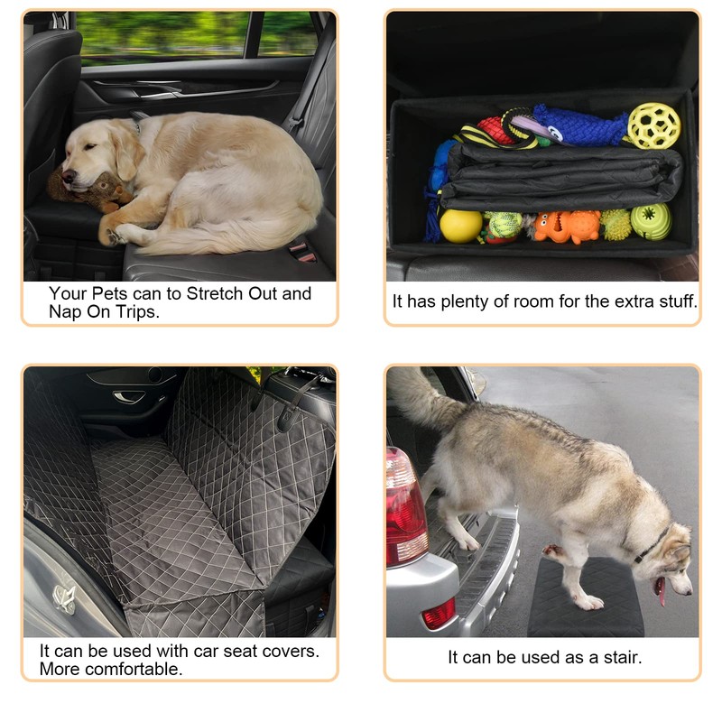 Car Back Seat Extender for Large Dogs up to 200lbs