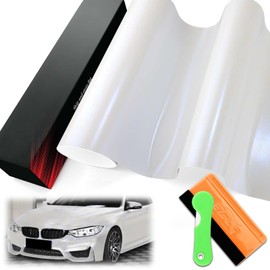 1FTx5FT PET Marble Pearl Matte White Blue Vinyl Wrap Auto Car Sticker Decal Film Sheet Bubble Free Air Release Technology with Tool Set