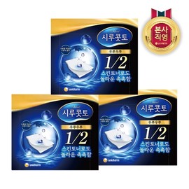 LG Household & Health Care Silcot Uruuru Cotton Pads 40 sheets x 3 packs / LG생활건강 시루콧토 우루우루 화장솜 40매 x 3개