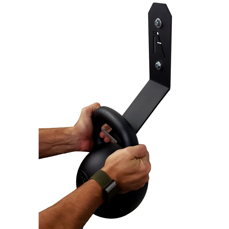 IRON AMERICAN Kettlebell Hook Gym Wall Mount Hanger, 200+ Pound