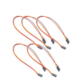 Fielect 5Pcs Female to Female 3Pin Breadboard Jumper Wire 2.54mm Pitch Ribbon Cable 30cm Long