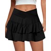 SEMARO Womens Tennis Athletic Golf Skorts Skirts Crossover High Waisted