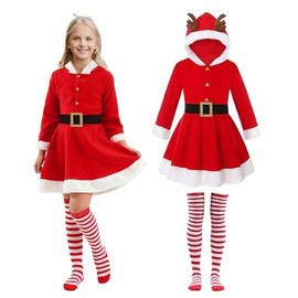 HarnyLoom 110 Children's Christmas Cosplay, Reindeer Costume, Santa Claus, Santa Cosplay, Women’s Costume, Costume, Children, Adult, Dress, Performance Clothing, Events, Parties, Stage, New Year's