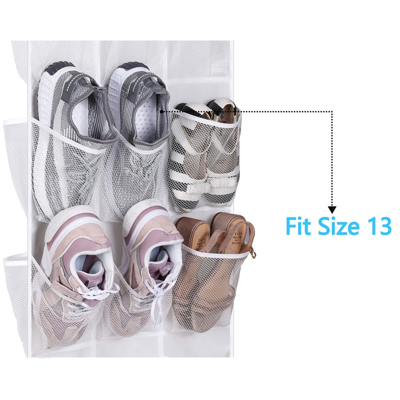 MISSLO 30 Pockets Dual Sided Hanging Baby Shoe Organizer for