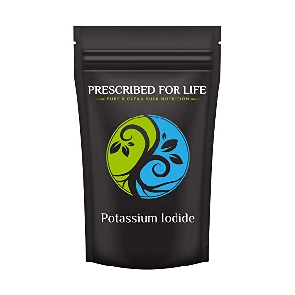 Prescribed for Life Potassium Iodide Powder | USP Grade Potassium Iodide | Natural, Gluten Free, Vegan, Non-GMO | 4 oz