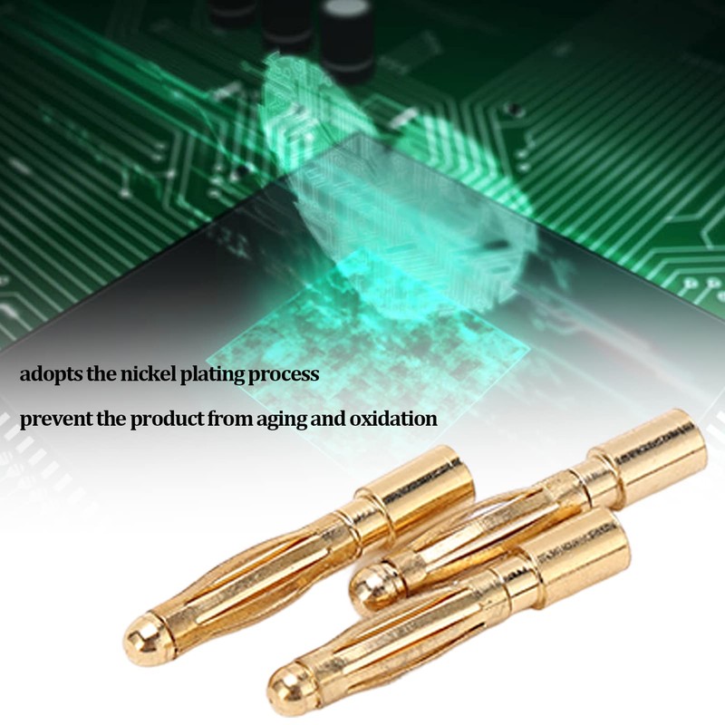 2.5mm Banana Connectors Plug, Multi Purpose Pure Copper Nickel Plated