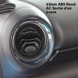 Psytfei Camper A/C Air Outlet Round 63 mm ABS Plastic Ventilation Opening Cover Outlet Dashboard Air Conditioning Deflector Air Vent Outlet for RVs Motorhome Bus Boat Yacht Caravan