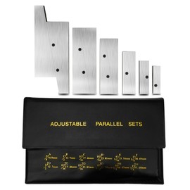 3/8" - 2-1/4" Adjustable Precision Parallel Set, 6 Pair Carbon Steel Parallel Block Set Measurement for Layout Gaging Inspection Work Set Up