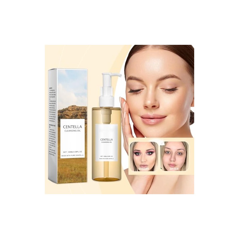 Ymiko Centellas Aceite Limpiador, Desmaquillante con Vitamina E, Enjuagues de