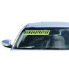 Vinyl Highlights Windshield Slogans Window Stickers (Black Text On Fluorescent