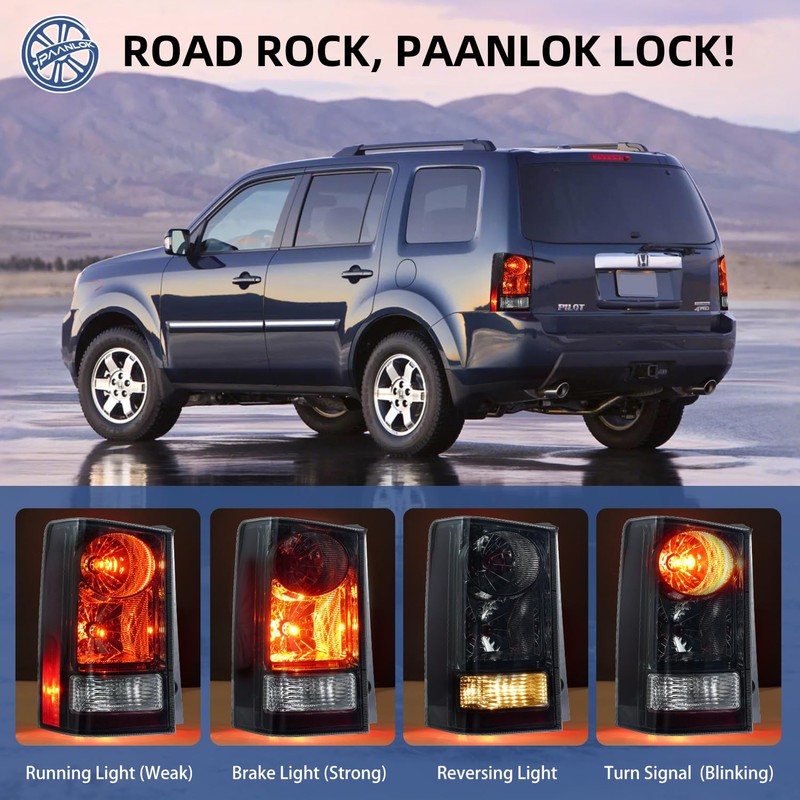 PAANLOK Set of 2 Direct Fit OE Replacement Tail Lights