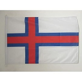 Faroe Islands NAUTICAL Flag 18'' x 12'' - Denmark - Faroese flags 30 x 45 cm - Banner 12x18 in for boat - AZ FLAG