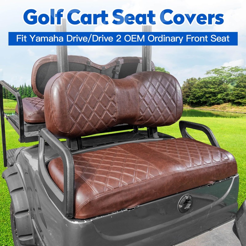 NOKINS 4PCS Golf Cart Seat Covers Kit, Front and Rear