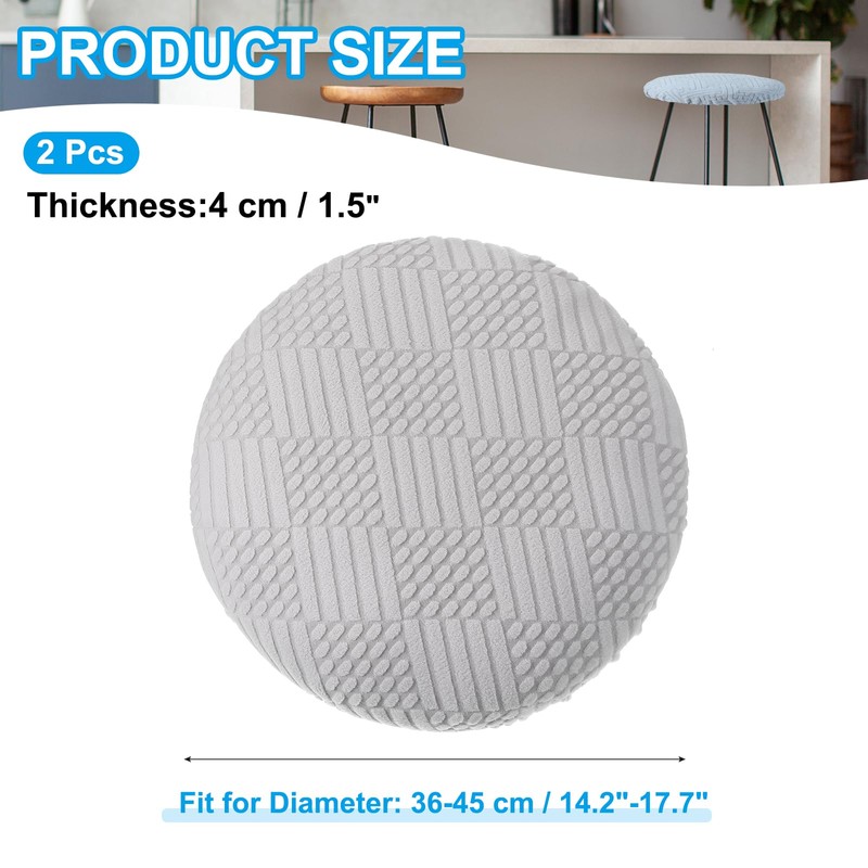 PATIKIL Stool Covers Round, 2 Pcs Elastic Bar Stool Covers