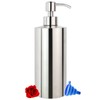 18 oz Large Countertop Soap Dispenser, Brushed Nickel Stainless Steel