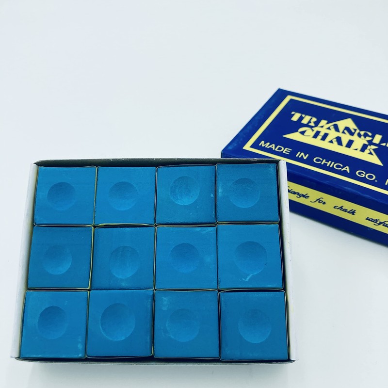 manqianxun Pool Cue Chalk Cubes, 12-Pack -Table BilliardsStick Bulk Supplies