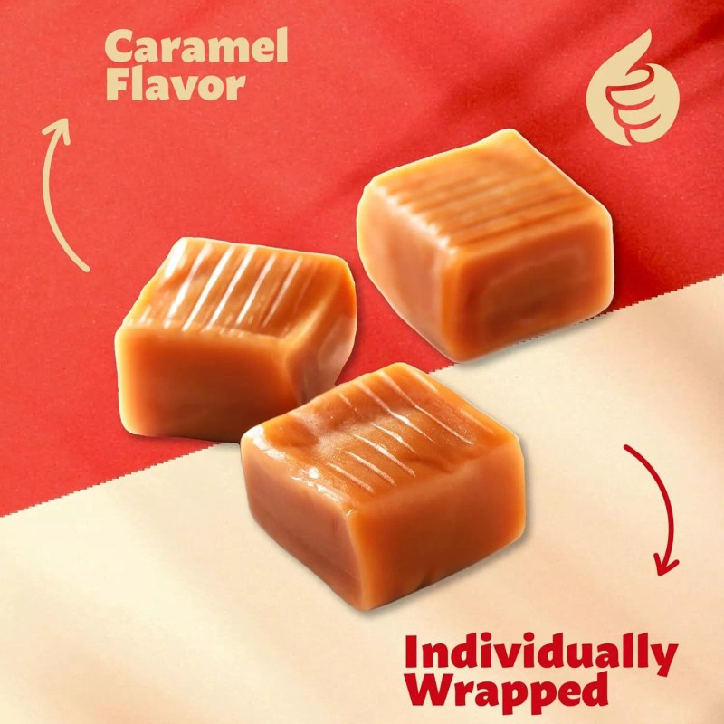 iLike! Vanilla Caramel Squares Candy, Individually Wrapped, 1,5 Pound Pack