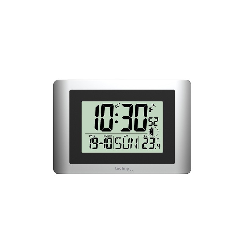 technoline WS8028 Digital Radio Controlled Wall Clock Small 22 x