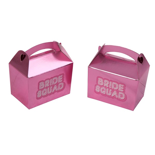 Neviti 776070 Bride Squad Mini Favour Box-10 Pack, Pink, 8 x 5.5 x 10.6