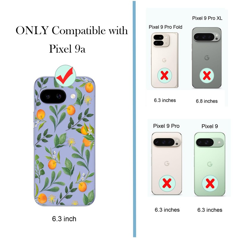 Unov Case Compatible with Pixel 9a 5G Case Clear with