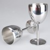 Addfun®Packung mit 2 Stück,Gute Qualität Rostfreier Stahl Kelch Rotwein Brille,14cm