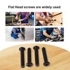 GuoYomm M6 x 50mm 20Pcs Flat Head Hex Socket Cap