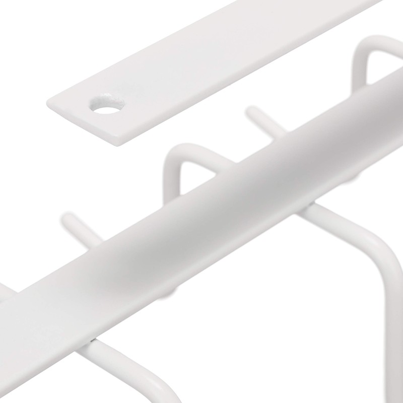 Relaxdays Hook Cabinet Insert, 8 Hooks, Metal, No Drilling, Wardrobe