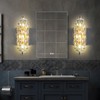 Modern Crystal Wall Sconces,Gold Wall Light Fixtures, Luxury Indoor Wall