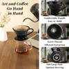 Mongdio V60 Ceramic Pour Over Coffee Dripper, Reusable Porcelain Portable