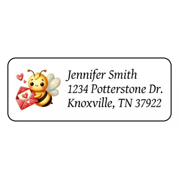 30 Valentines day return address labels personalized bee