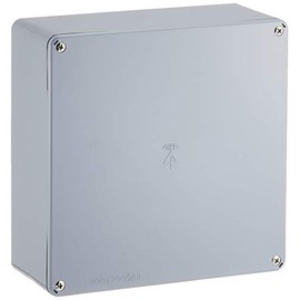 Mirai Industry PVP-2007A Waterproof Pool Box, Flat Lid, Square, No Knocking, 7.9 x 7.9 x 2.9 inches (200 x 200 x 75 mm), Gray