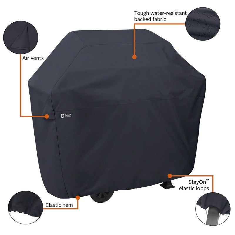 Classic Accessories Water-Resistant 58 Inch BBQ Grill Cover with Grill