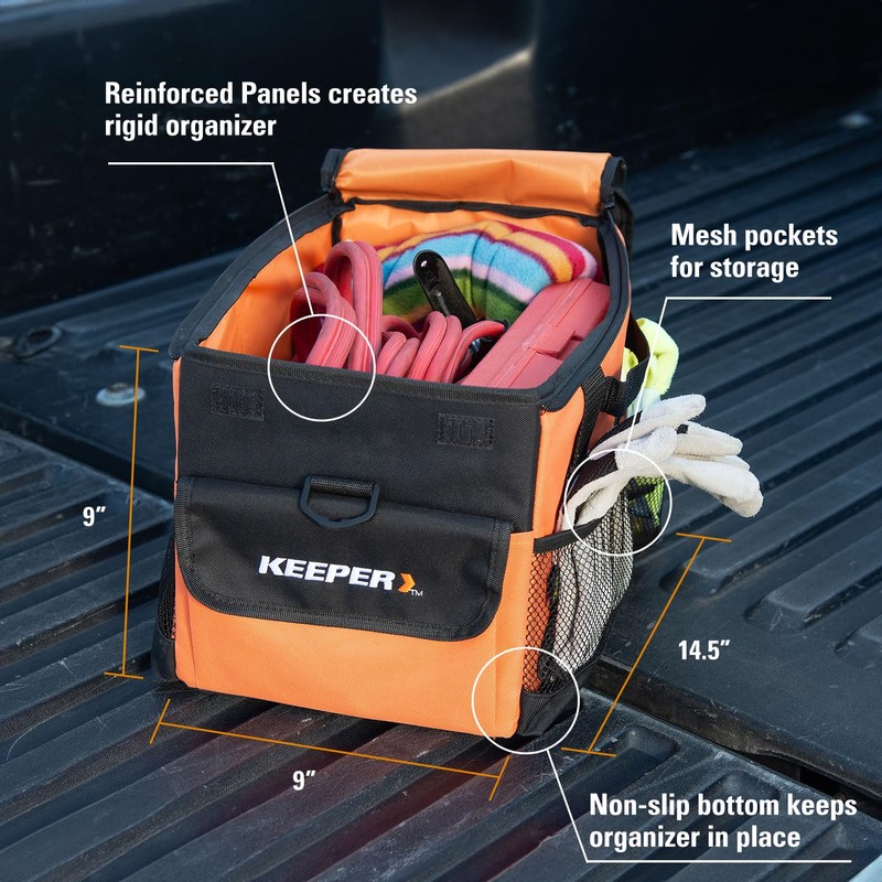 KEEPER Portable Trunk Organizer, 19L, Car Organizers and Storage, Non-Slip