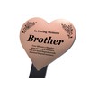 OriginDesigned Brother Heart Shaped Engraved Memorial Plaque Stake - Copper