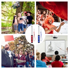 Telescopic Flagpole Set, Extendable Stainless Steel Flagpole, 6-Piece Flagpole, Portable, 1.6 m, Pack of 2