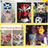 White DIY Mask Hand-Painted Mask Carnival Mask DIY Masquerade Party