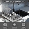 Stone Drying Mat for Kitchen Counter , IPOW Diatomaceous Dish