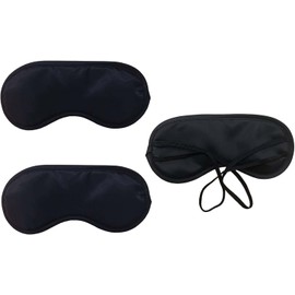 3pcs Comfortable Soft Sleep Eye Mask Lightweight Sleeping Blindfold for Men and Women, Suitable for Travel Sleep (Black, One Size)