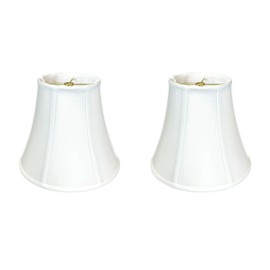 Royal Designs, Inc. BSO-704-16WH-2 True Bell Basic Lamp Shade, 8" x 16" x 12.625", White, 2-Pack